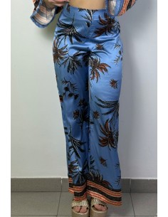 Pantalón estampado satén