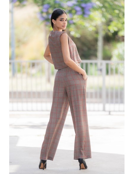 Conjunto de Chaleco y Pantalón a Cuadros | karaesmoda.es
